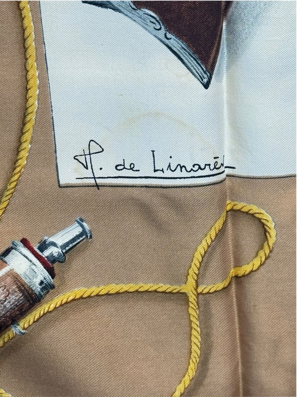 🌈 Hermes Les Fusils Carre 90 Silk Scarf - Picture 7 of 8